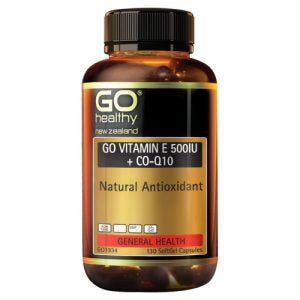 Go Healthy Vitamin E 500IU + CoQ10 130 Capsules