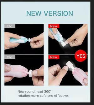 -Clearance- KUBY (New version) Baby Electric Nail Trimmer Baby Nail Cutter |Clippers with LED Light