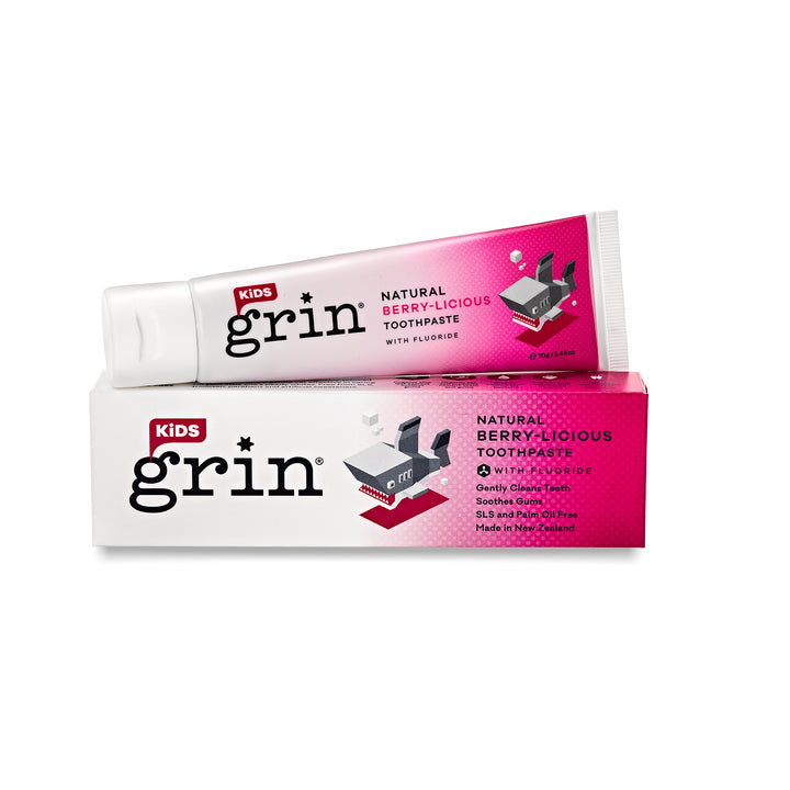 Grin Kids Natural Berry-licious Toothpaste with Fluoride 70g