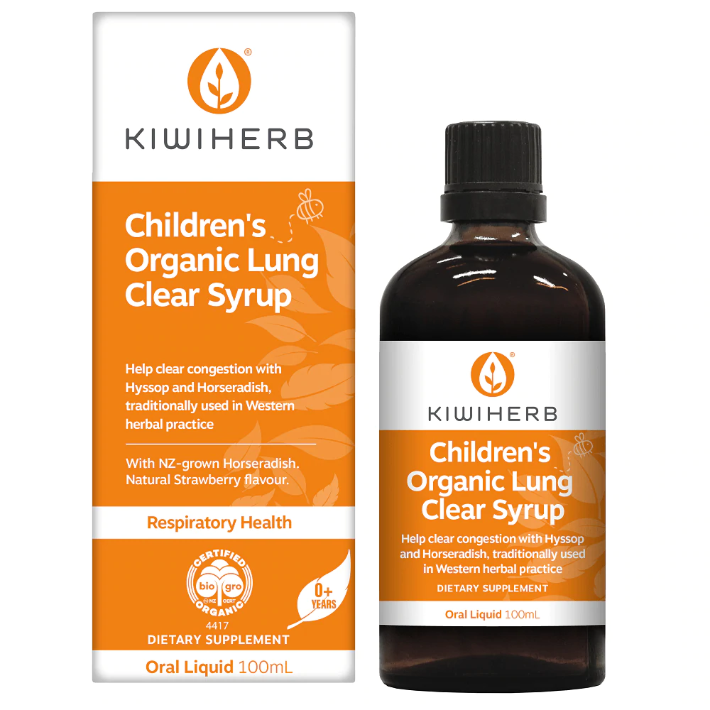 Kiwiherb Children's Organic Lung Clear Syrup 100ml EXP02/24