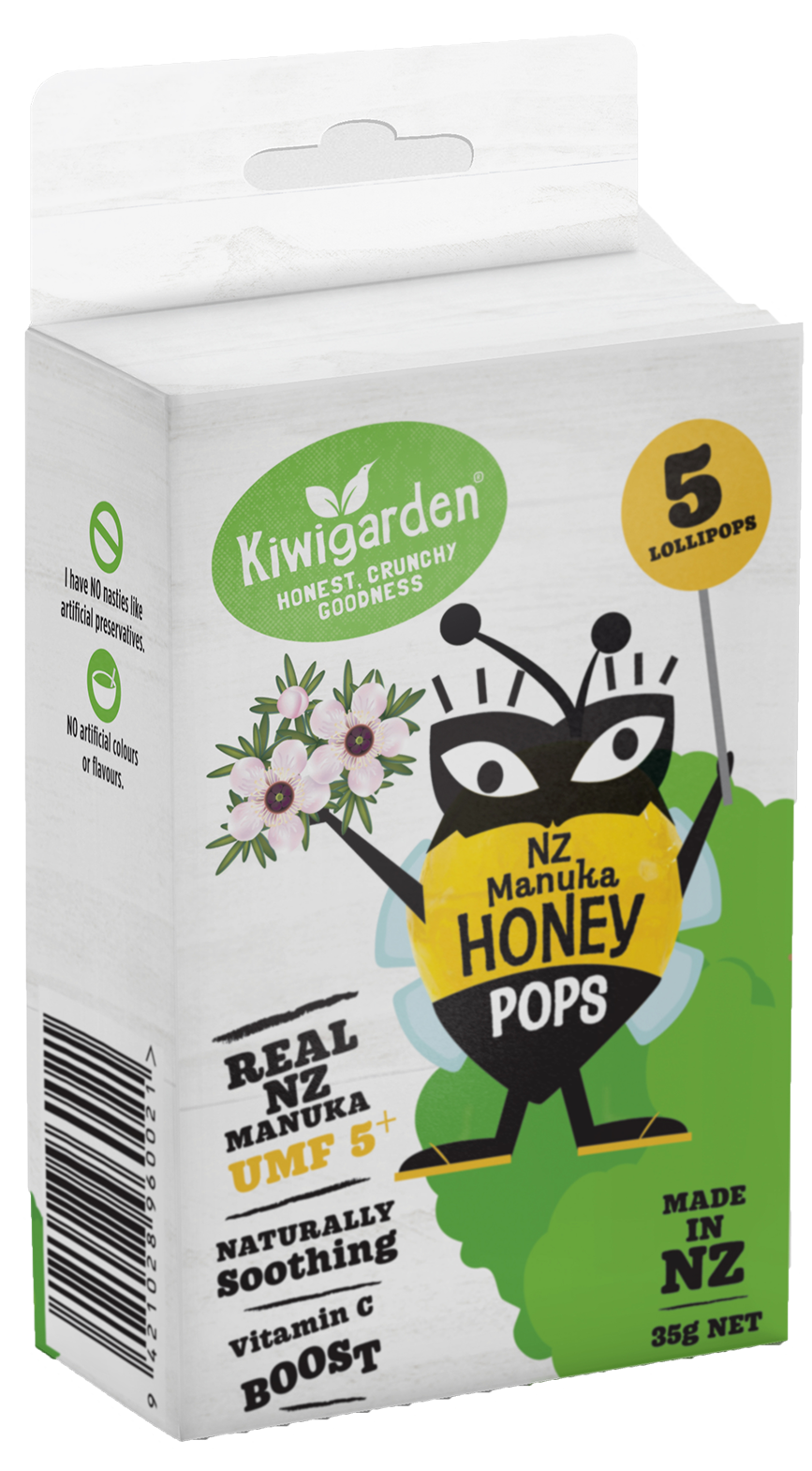 NEW Kiwigarden Manuka Honey pop 5x7g