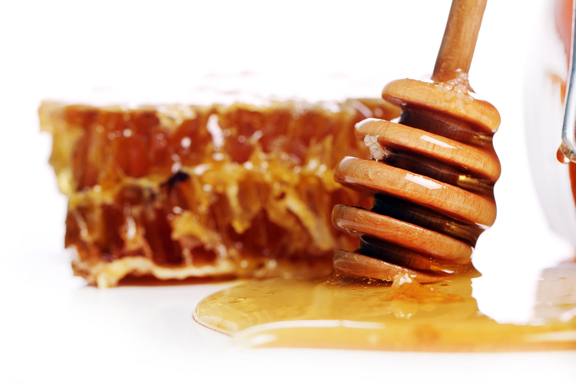 honey with wooden stick