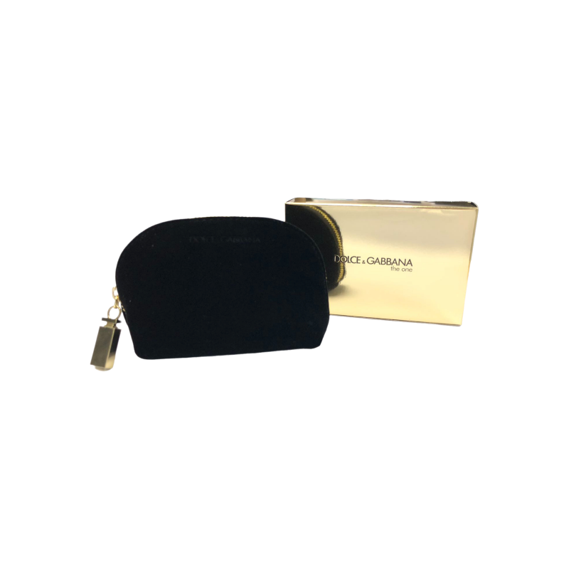 D&G Dolce & GABBANA Black Velvet Coin Purse