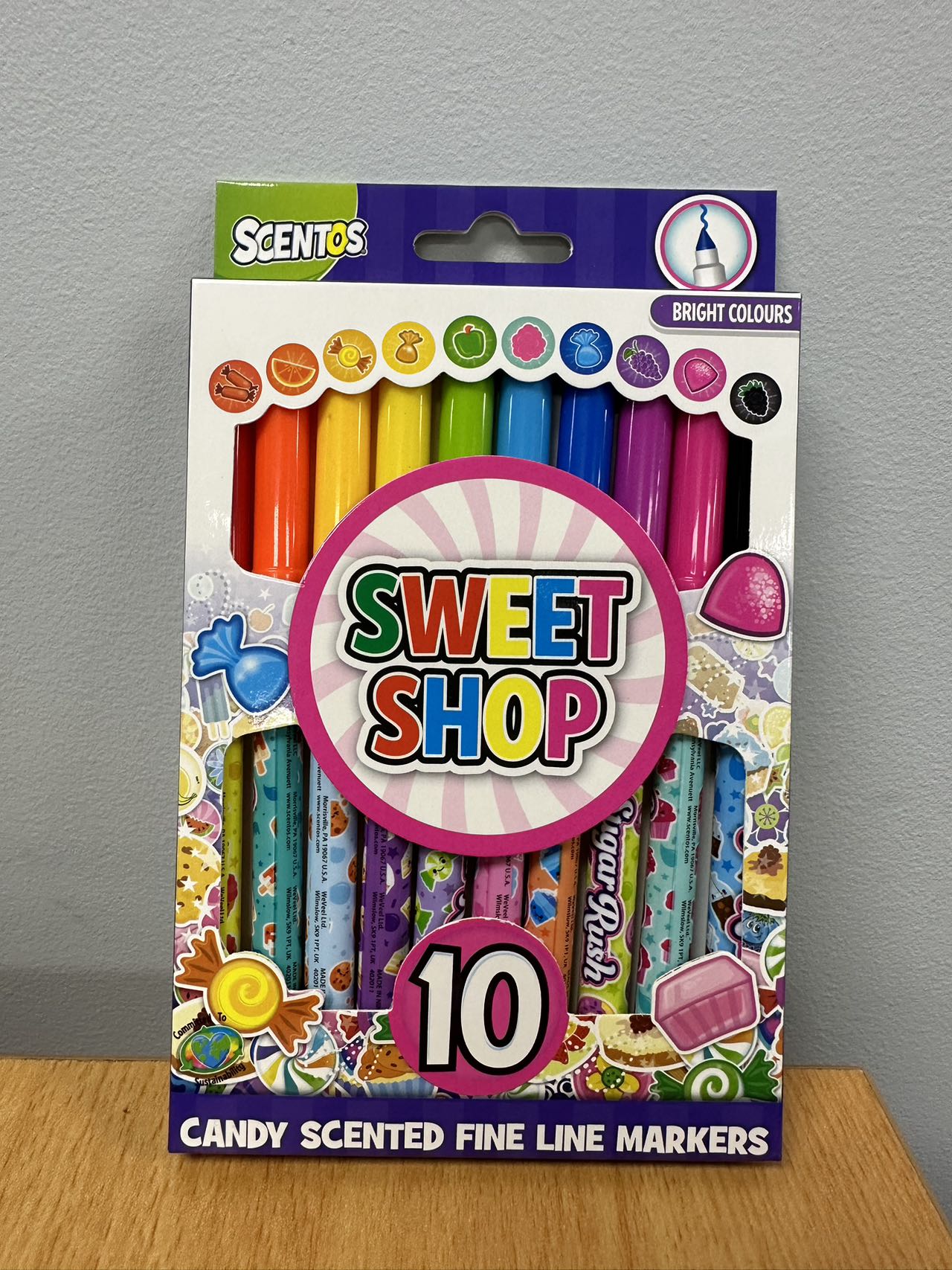 SCENTOS Sweet Shop Fine Line Markers 10 Pack