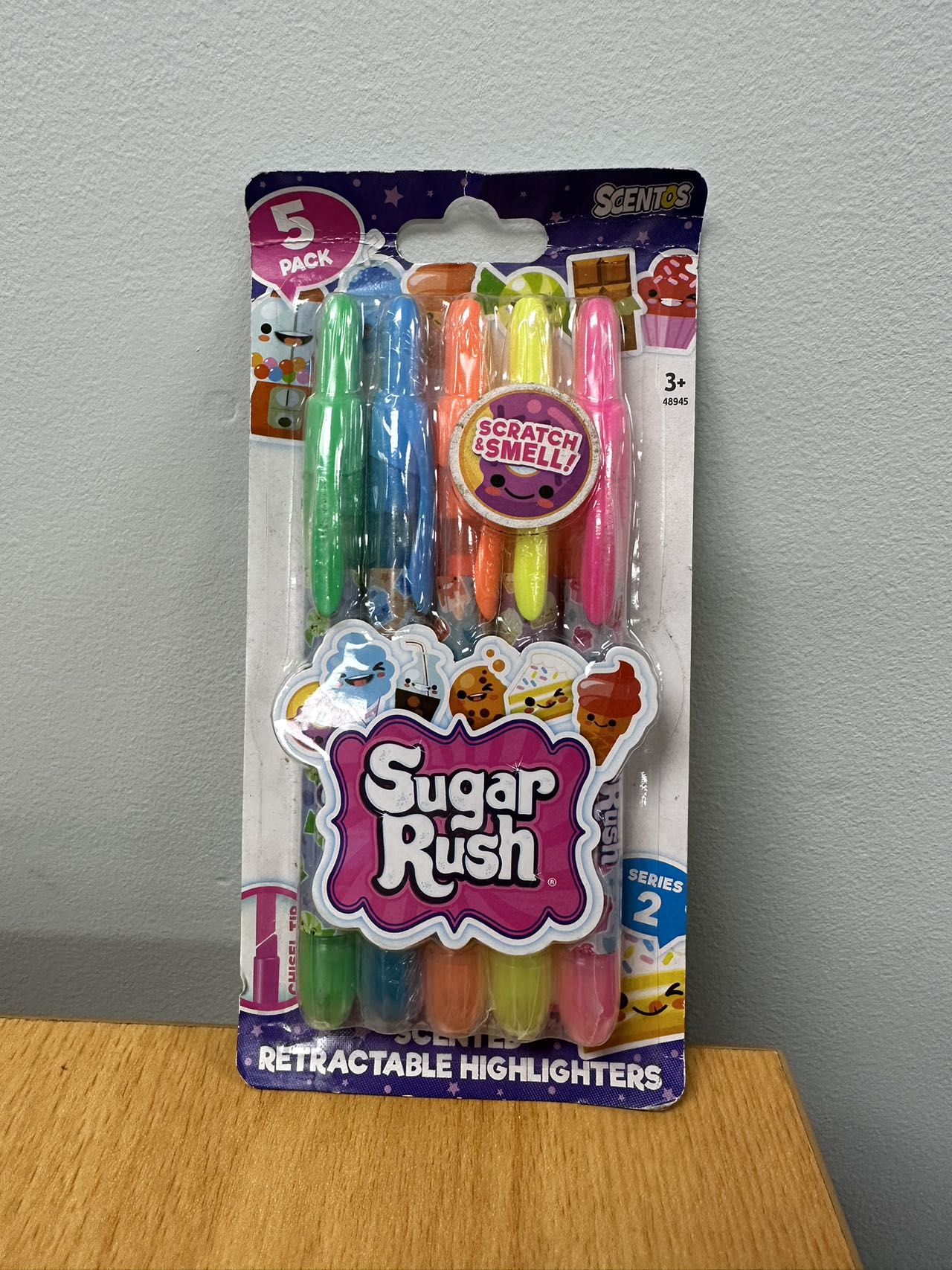 SCENTOS Sugar Rush Retractable Highlighters 5Pack Set