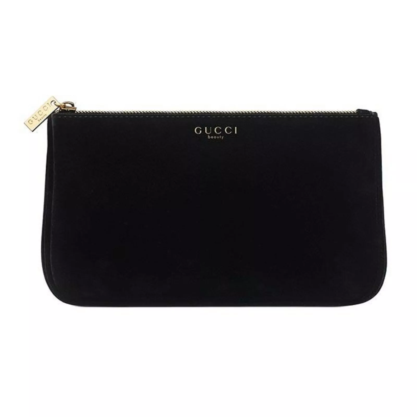 GUCCI  Beauty Black Velvet Pouch Purse Make up Cosmetic Bag with Gucci Bloom EDP 5ml