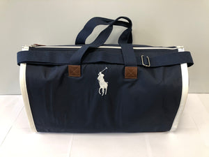 RALPH LAUREN FRAGRANCES Mens Big Pony Polo Duffle Garment Travel Bag NAVY BLUE