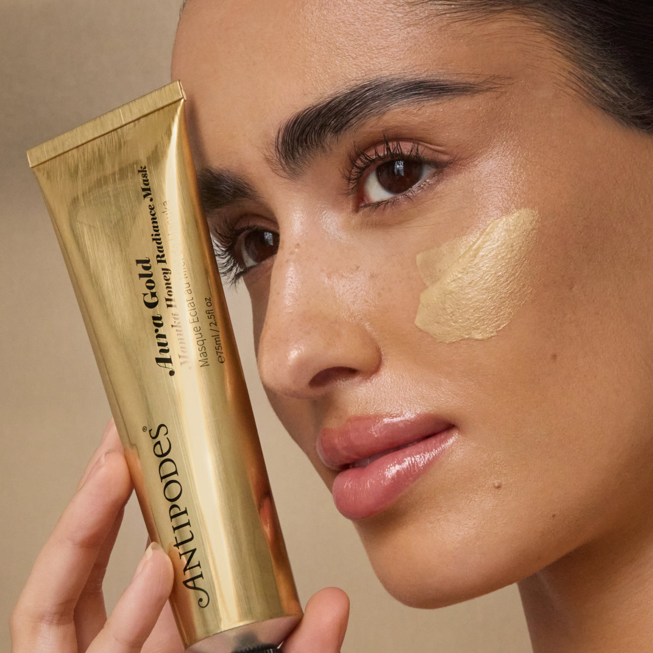 Antipodes Aura Gold Manuka Honey Radiance Mask 75ml tube