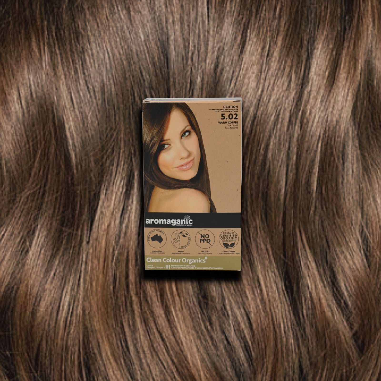 Aromaganic 5.02 Warm Coffee Hair Colour 100g