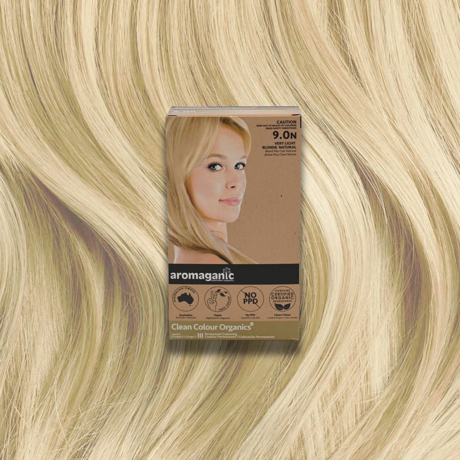 Aromaganic 9.0N Very Light Blonde Hair Colour 100g