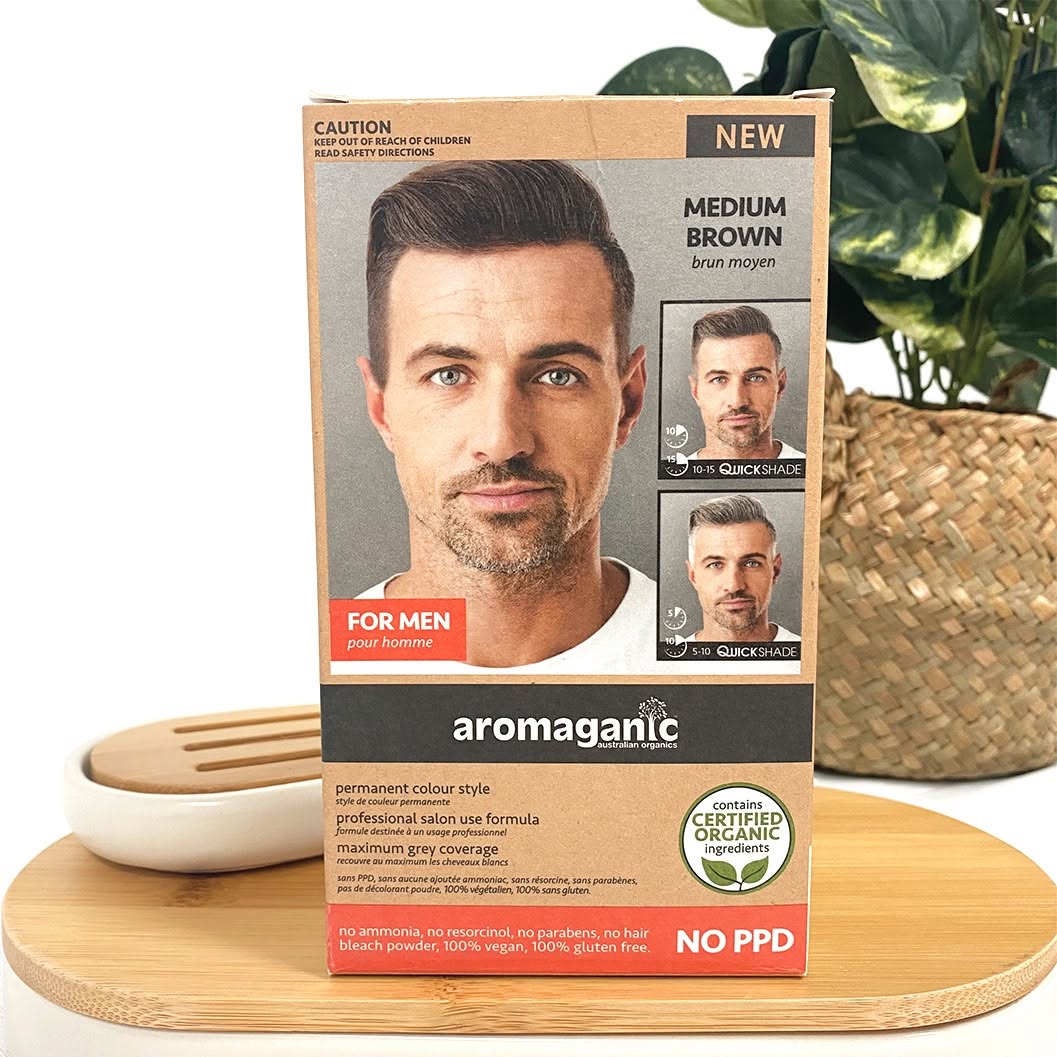 Aromaganic Men's 4.0N Medium Brown Hair Colour 100g