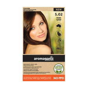 Aromaganic 5.02 Warm Coffee Hair Colour 100g