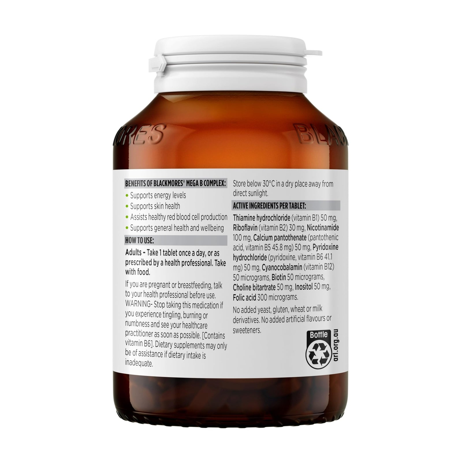 Blackmores Mega B Complex 200 Tablets product image