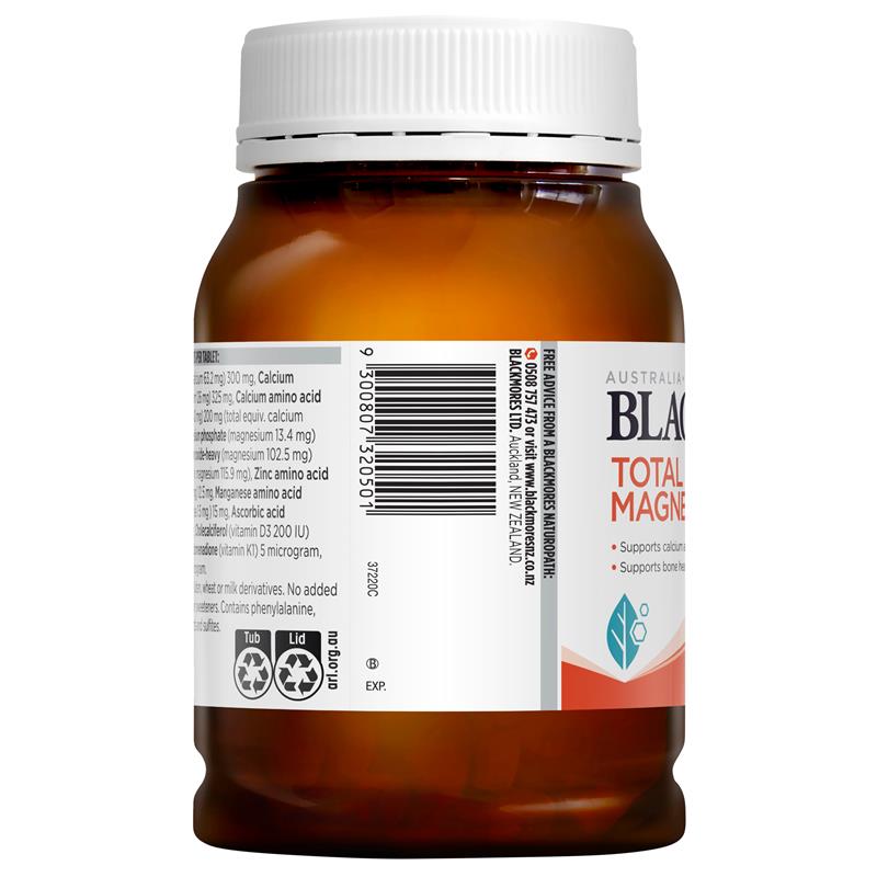 Blackmores Total Calcium & Magnesium + D3 200 Tablets product image