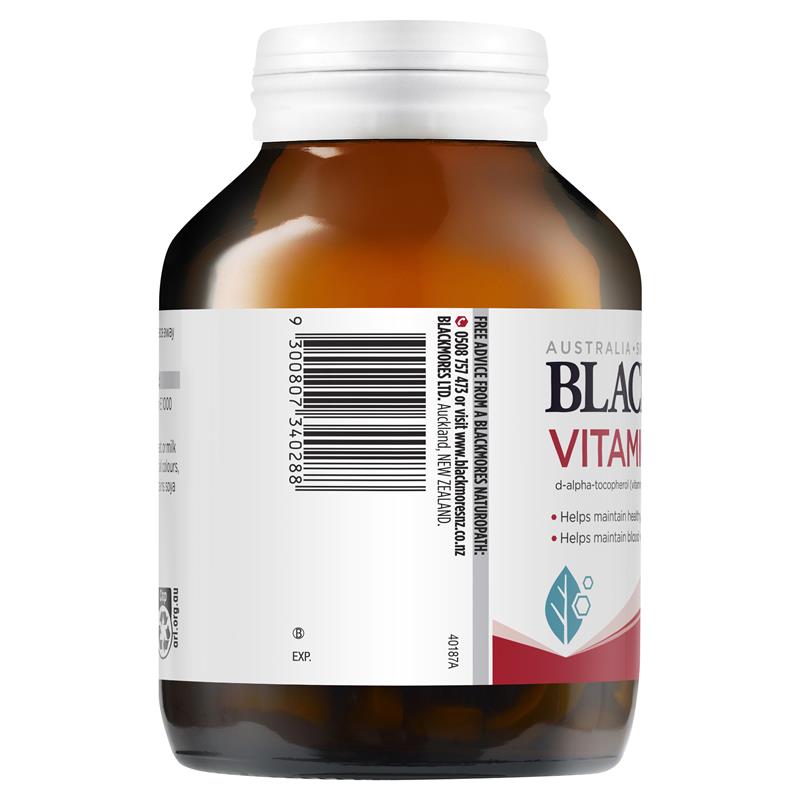 Blackmores Vitamin E 1,000IU 100 Capsules product image
