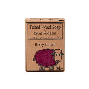 Bruntwood Lane Felted Wool Soap Berry Crush 100g