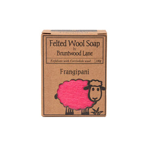 Bruntwood Lane Felted Wool Soap Frangipani 100g