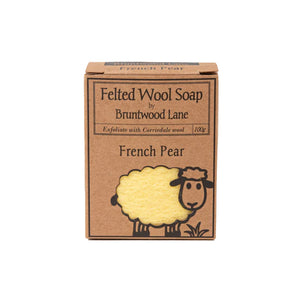 Bruntwood Lane Felted Wool Soap French Pear 100g