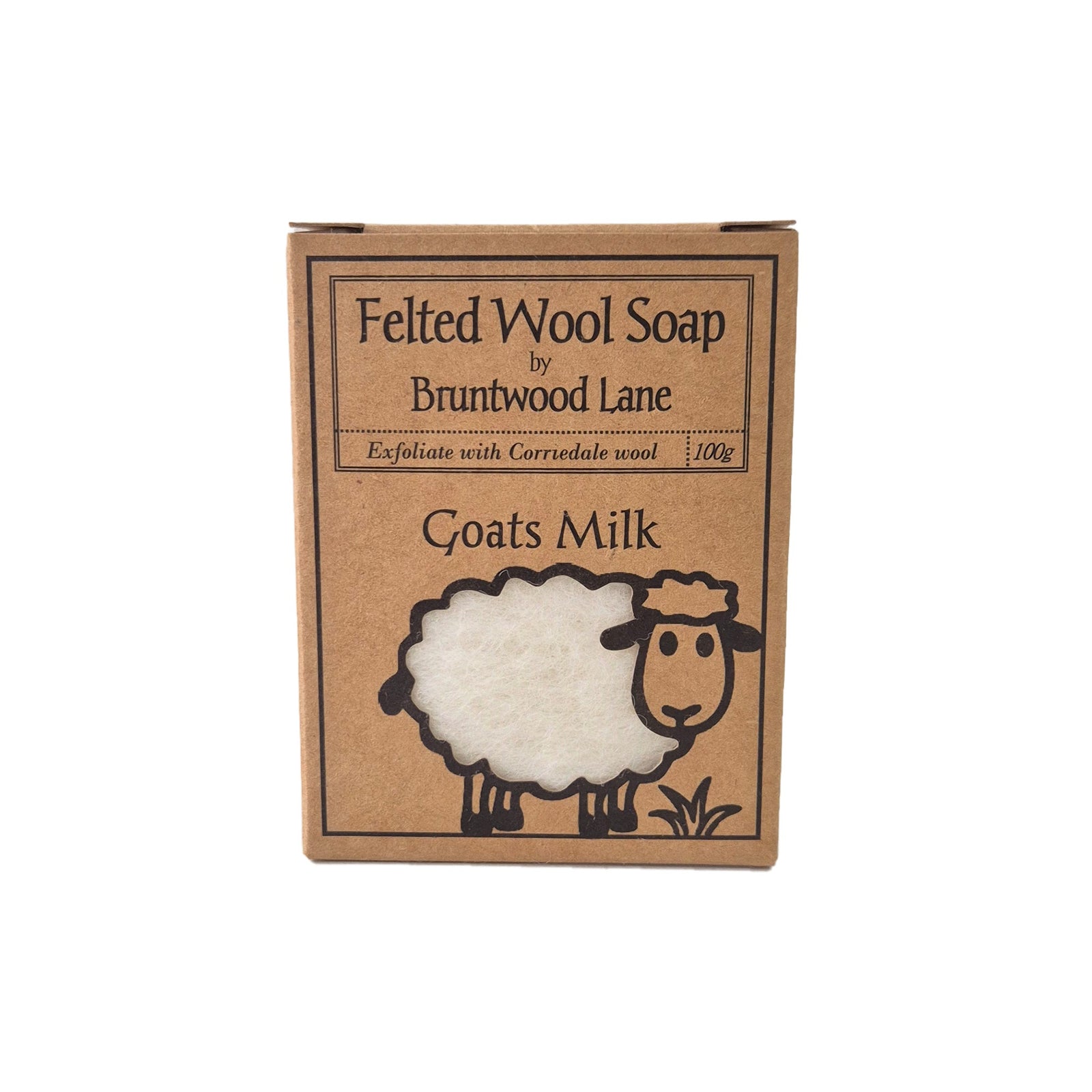 Bruntwood Lane Felted Wool Soap Goats Milk 100g