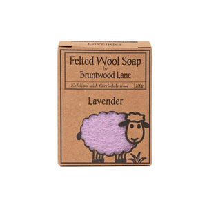 Bruntwood Lane Felted Wool Soap Lavender 100g