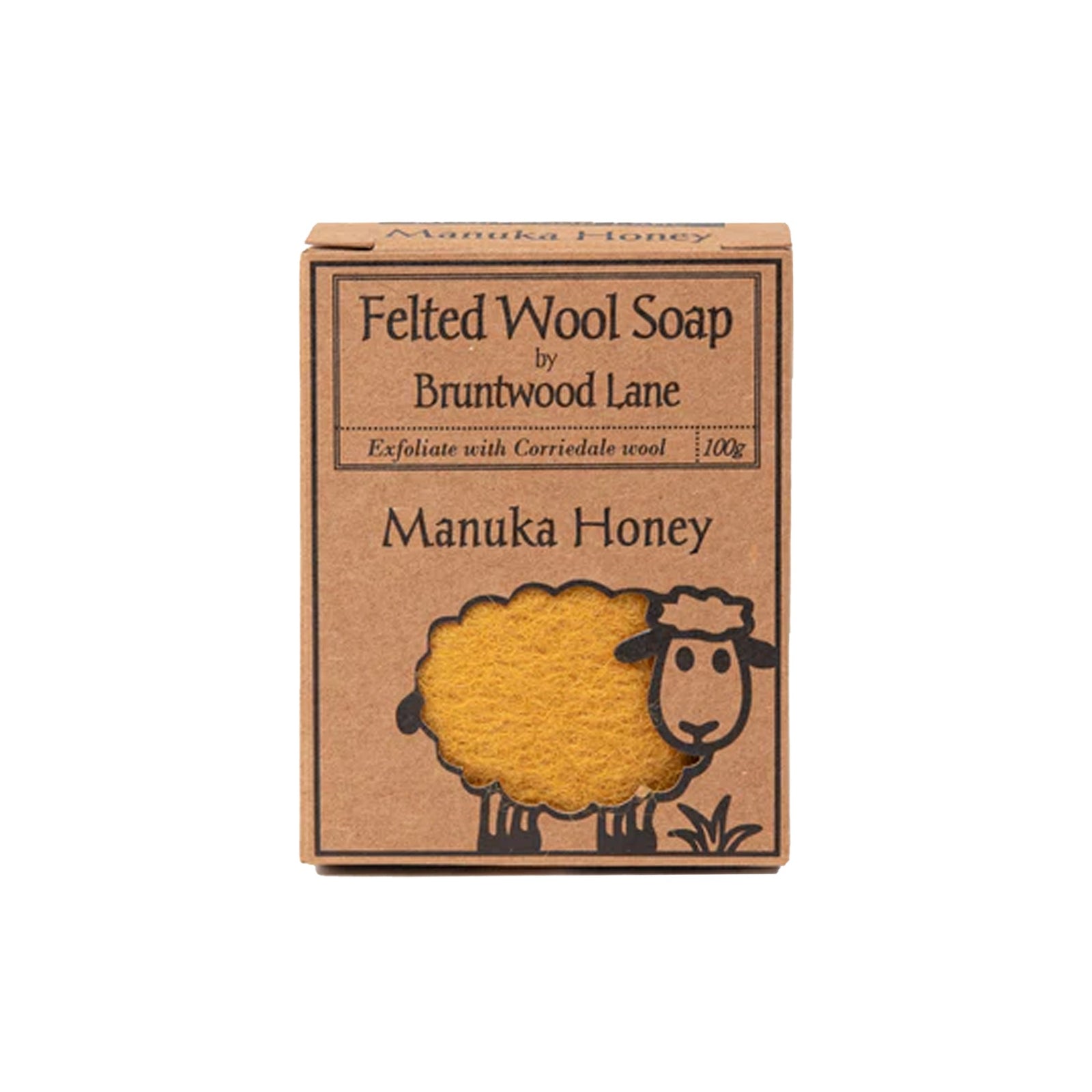 Bruntwood Lane Felted Wool Soap Manuka Honey 100g