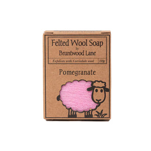 Bruntwood Lane Felted Wool Soap Pomegranate 100g