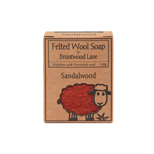 Bruntwood Lane Felted Wool Soap Sandalwood 100g