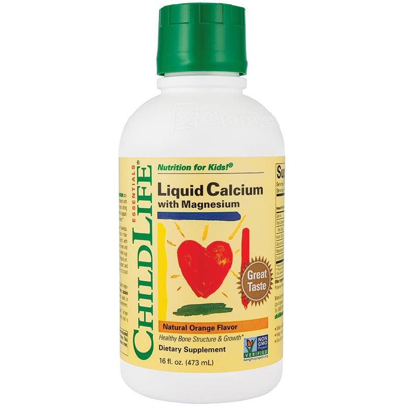 ChildLife Liquid Calcium With Magnesium Natural Orange Flavour Liquid Formula 473ml