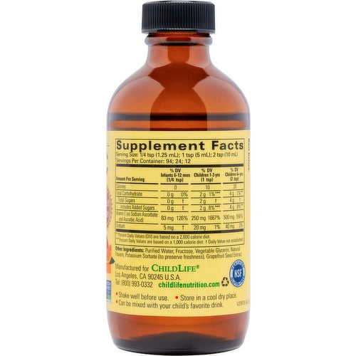 ChildLife Liquid Vitamin C Natural Orange Flavour Liquid Formula 118ml main image 1