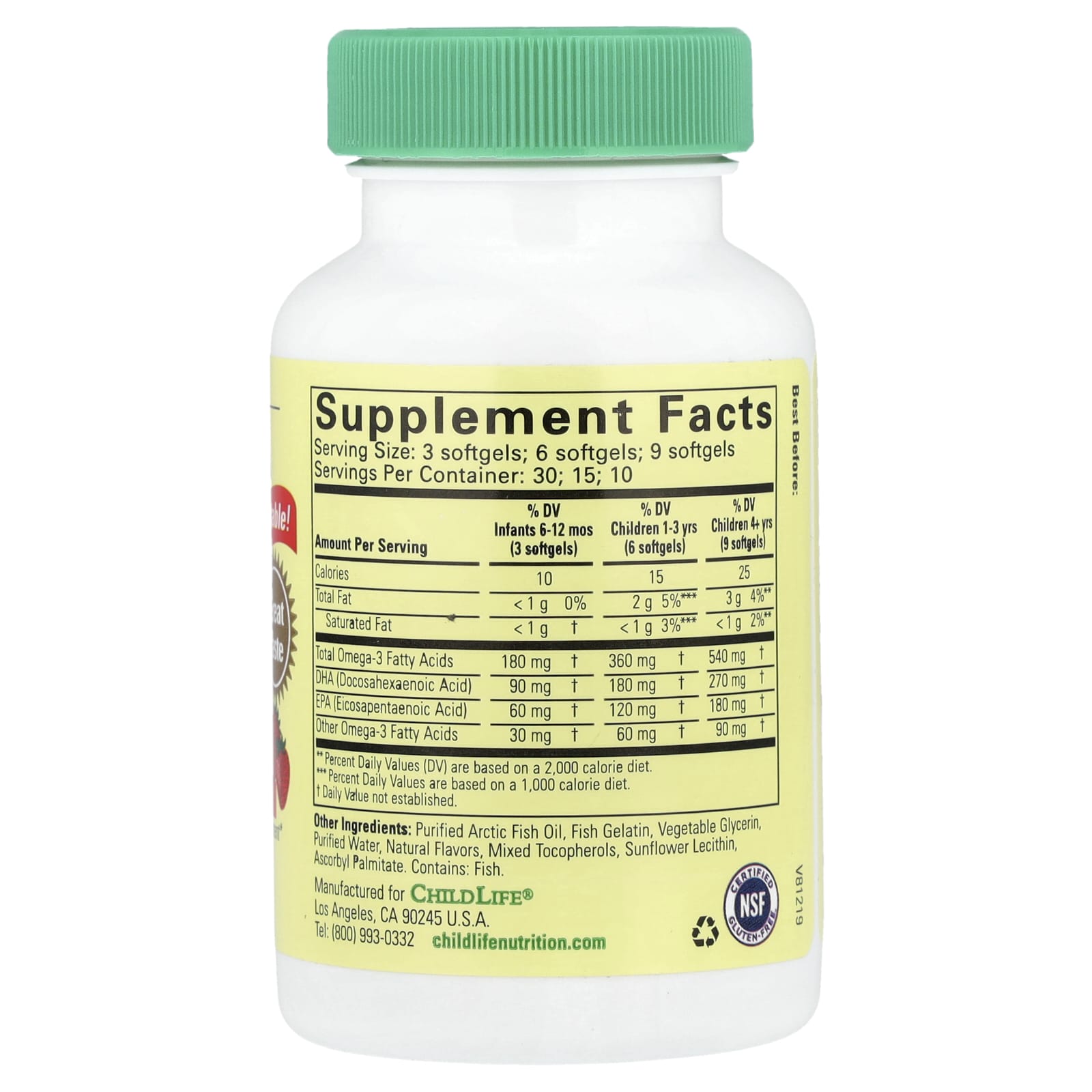 ChildLife Pure DHA Natural Berry Flavour 90 Chewable Softgels (Fish Gelatin) main image 1