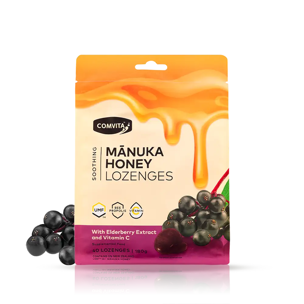 Comvita Elderberry Lozenges with Vitamin C 40 Lozenges
