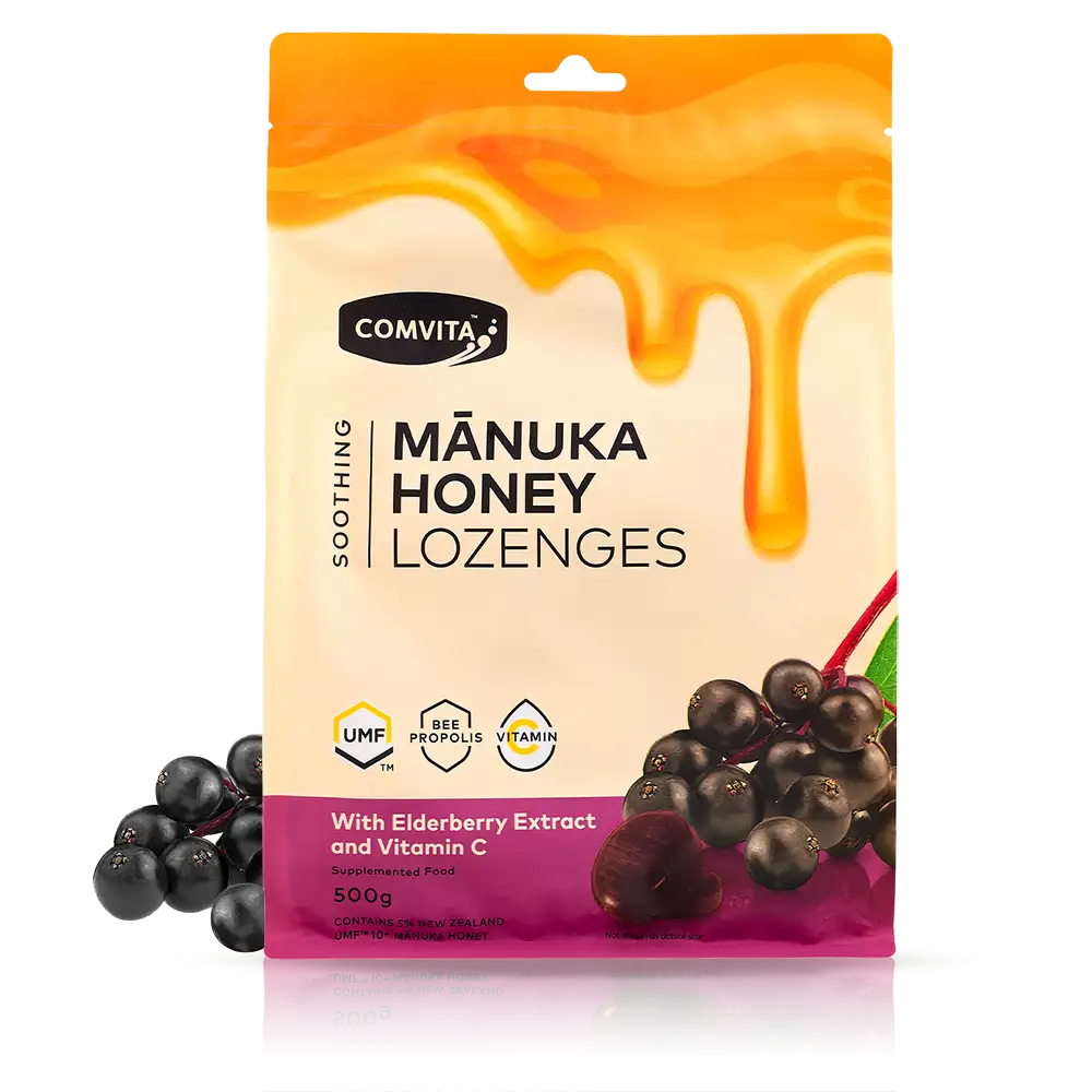 Comvita Manuka Honey Elderberry Lozenges with Vitamin C 500g