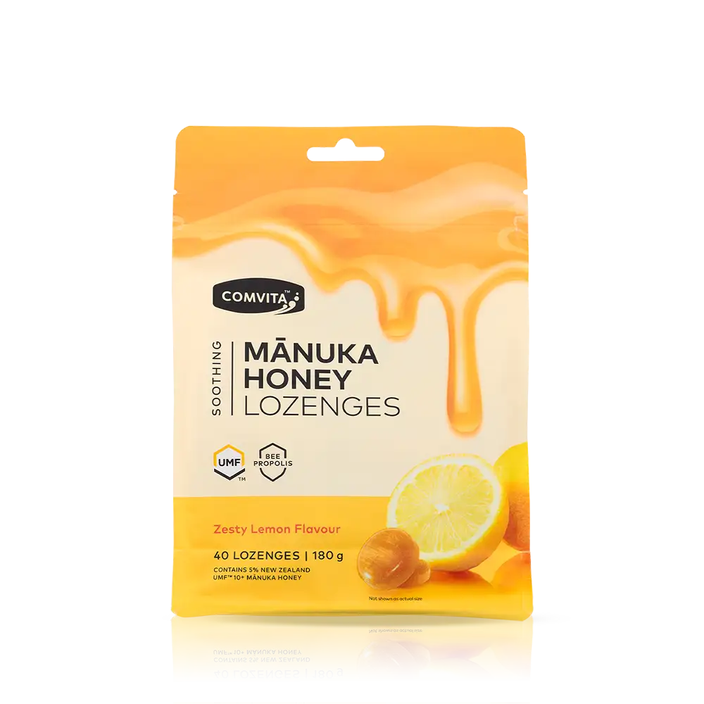 Comvita Manuka Honey Lozenges Lemon 40 Lozenges