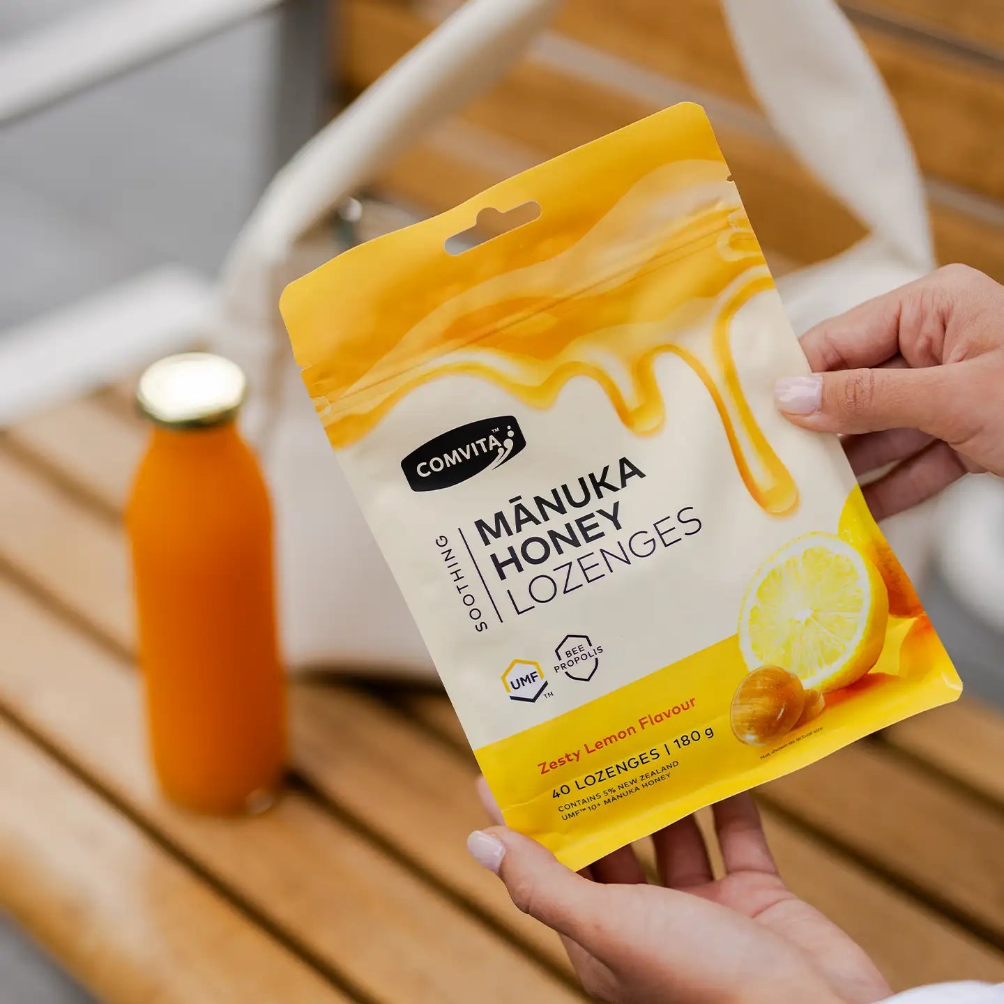 Comvita Manuka Honey Lozenges Lemon 40 Lozenges