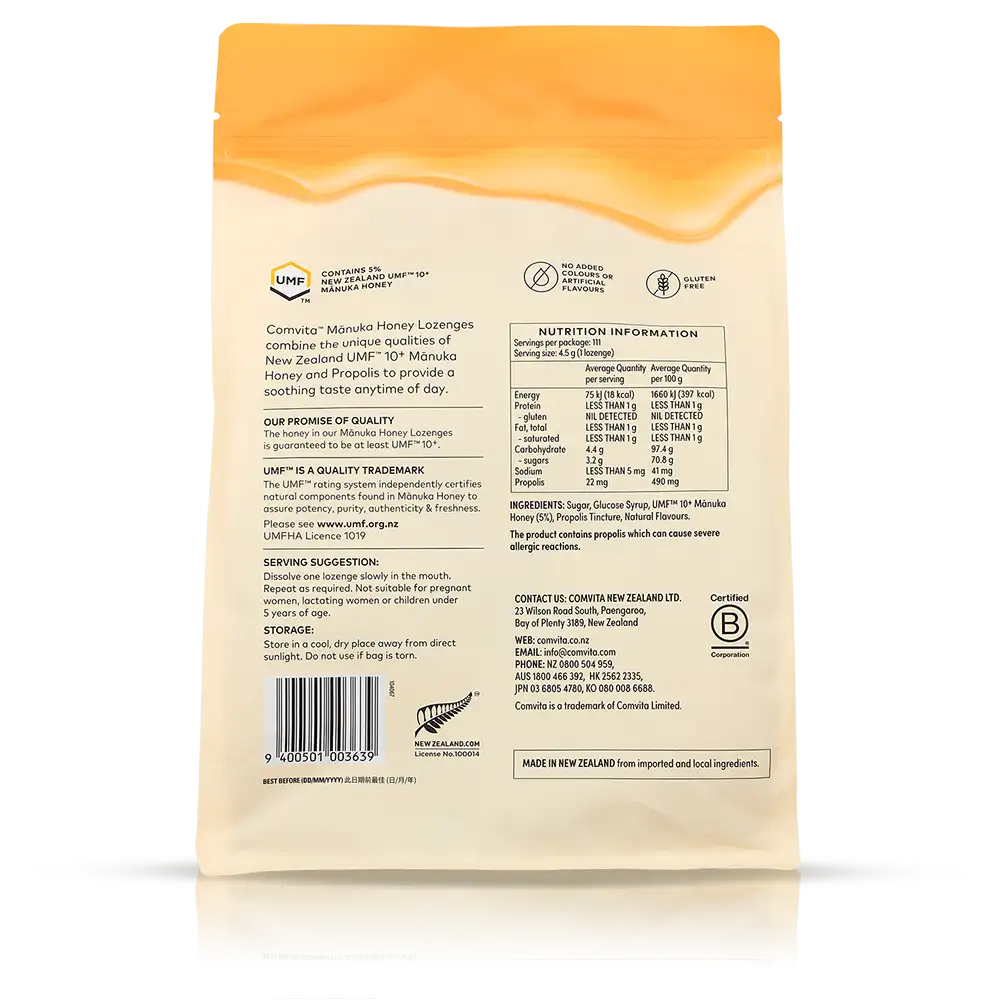 Comvita Manuka Honey Lozenges Lemon 500g
