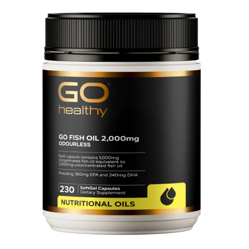 Go Healthy Fish Oil 2000mg Compact Odourless 230 Capsules