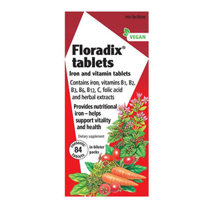 Floradix Vegan Iron & Vitamin 84 Tablets