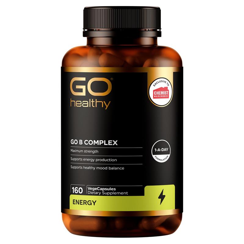 GO Healthy B Complex 160 VegeCapsules Exclusive Size