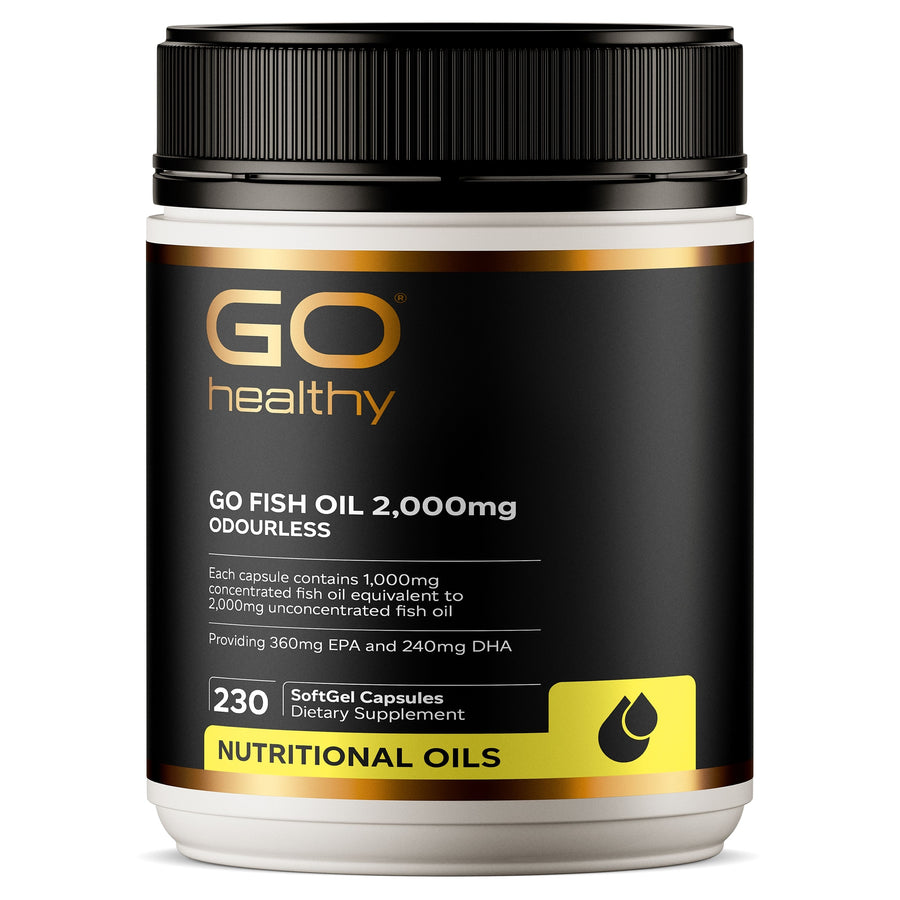GO Healthy Fish Oil 2000mg Odourless 230 Caps