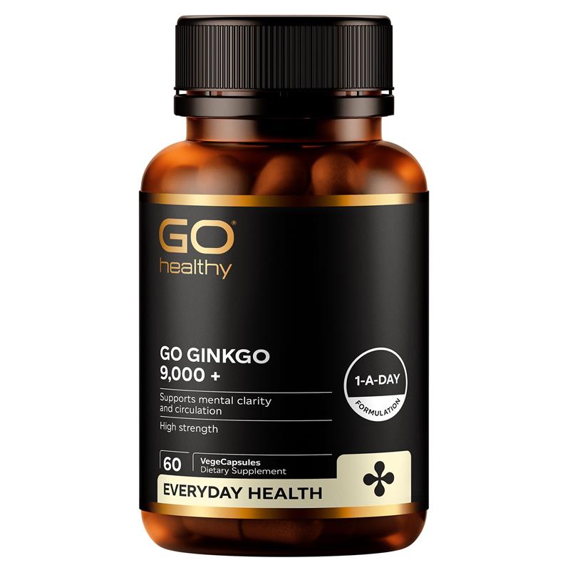 GO Healthy Ginkgo 9,000+ 60 VegeCapsules