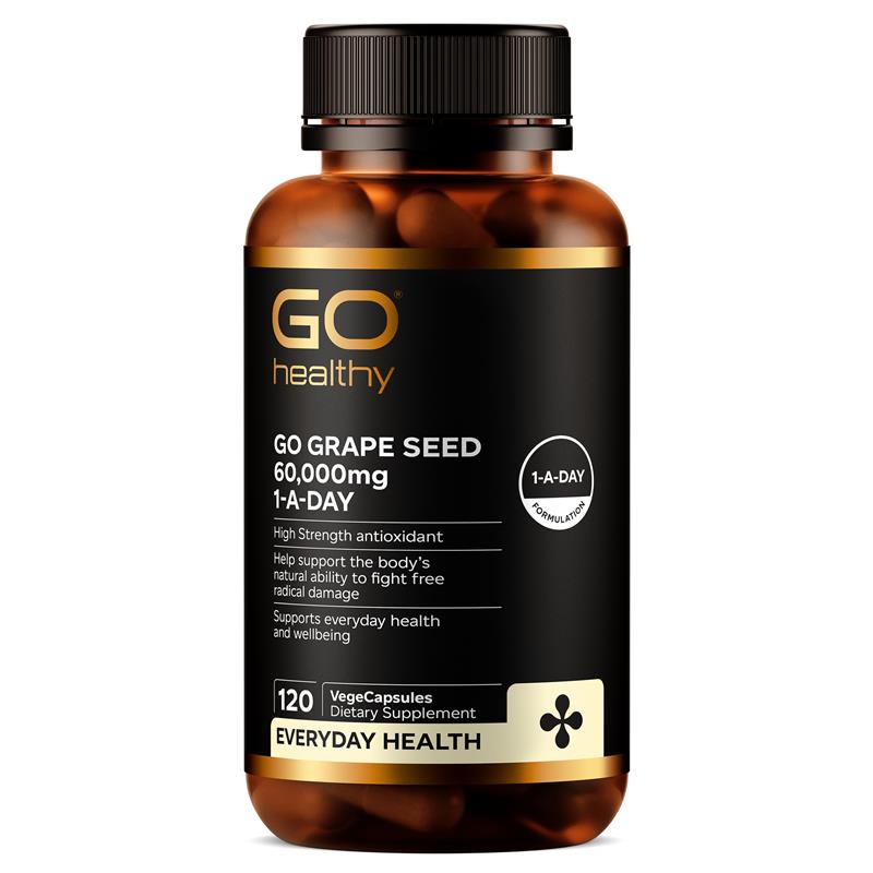 GO Healthy Grape Seed 60,000mg 1-A-Day 120 VegeCapsules