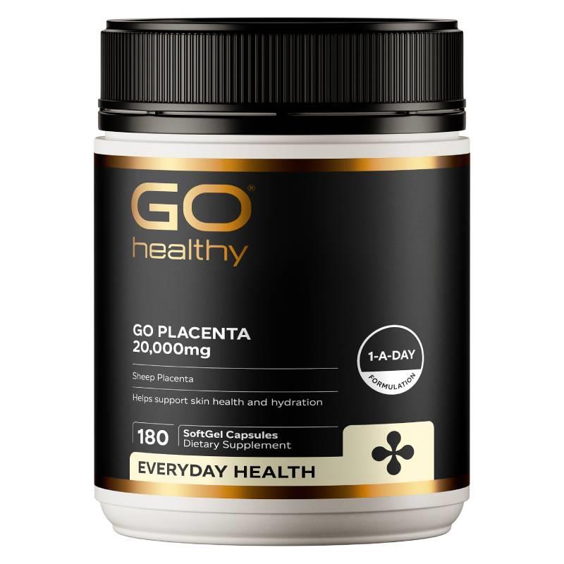 GO Healthy Placenta 20,000mg 180 Softgel Capsules