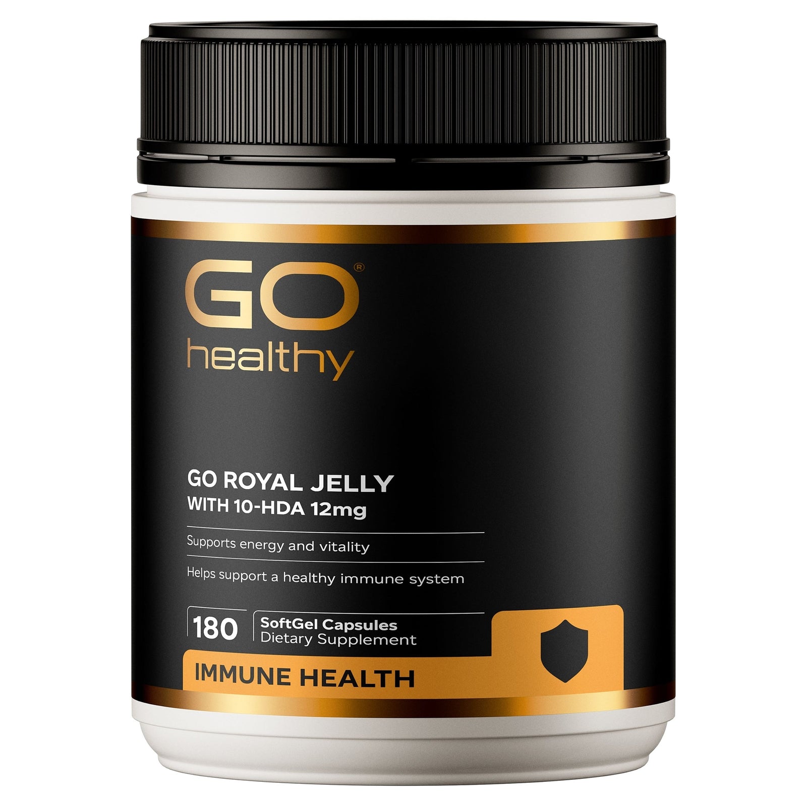 GO Healthy Royal Jelly With 10-HDA 12mg 180 Capsules