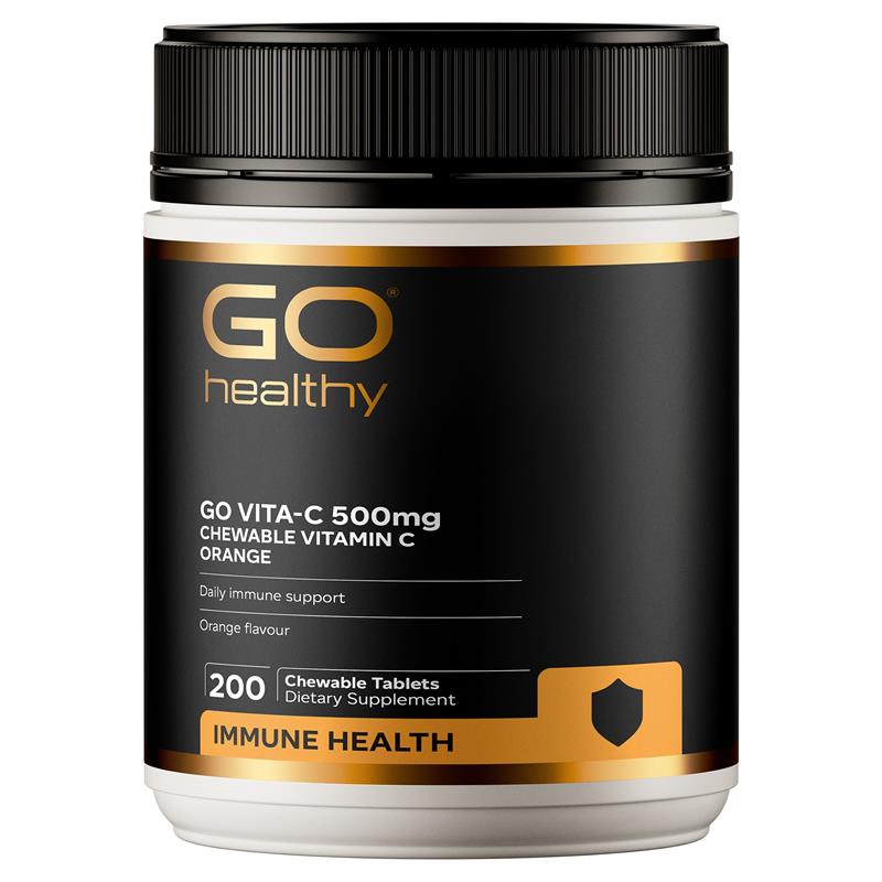 GO Healthy Vita-C 500mg Orange Chewable 200 Tablets