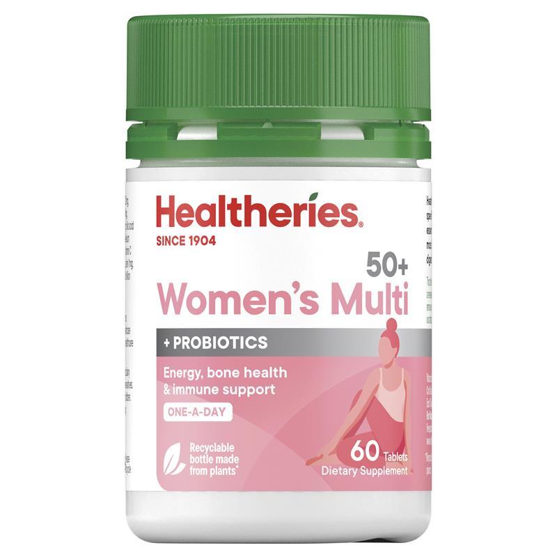 Healtheries 50+ Women's Multi + Probiotics One-A-Day 60 Tablets