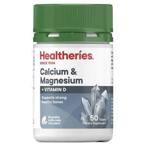 Healtheries Calcium & Magnesium + Vitamin D 50 Tablets