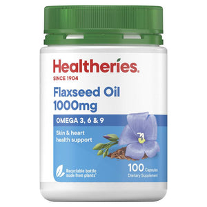 Healtheries Flaxseed Oil 1000mg 100 Capsules