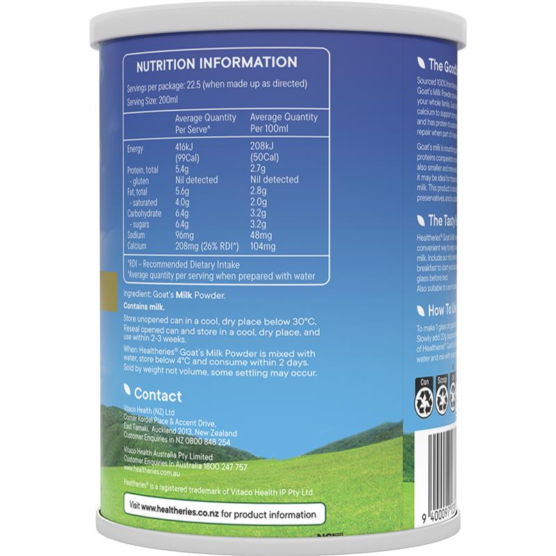 Healtheries Goats Milk Powder Can 450g
