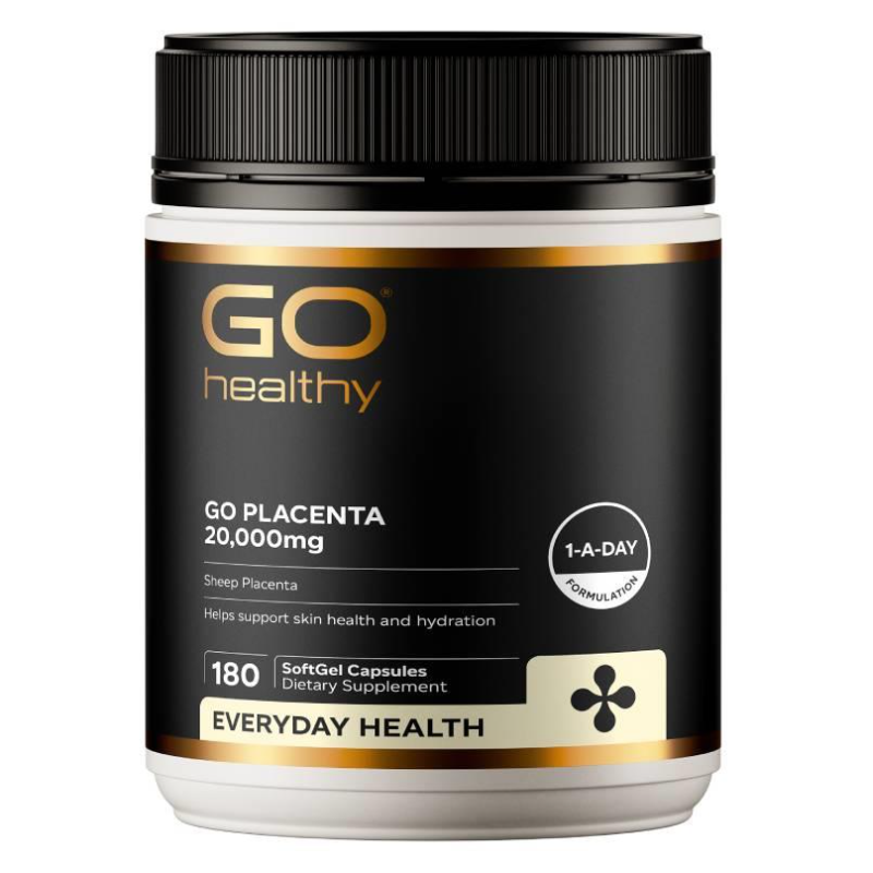 GO Healthy Placenta 20,000mg 180 Softgel Capsules
