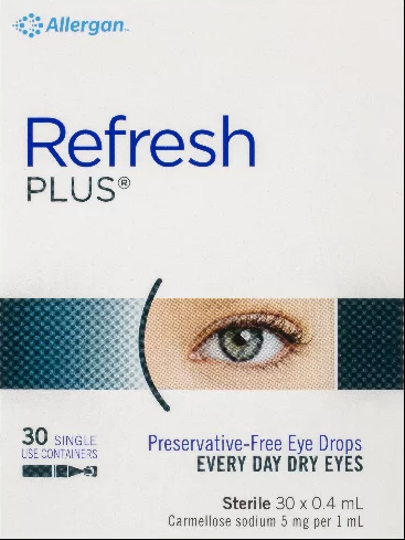 Refresh Plus Lubricant Eye Drops - 0. 4mL x 30 Vials